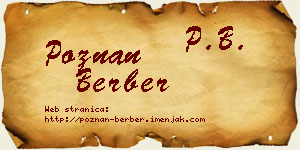 Poznan Berber vizit kartica
